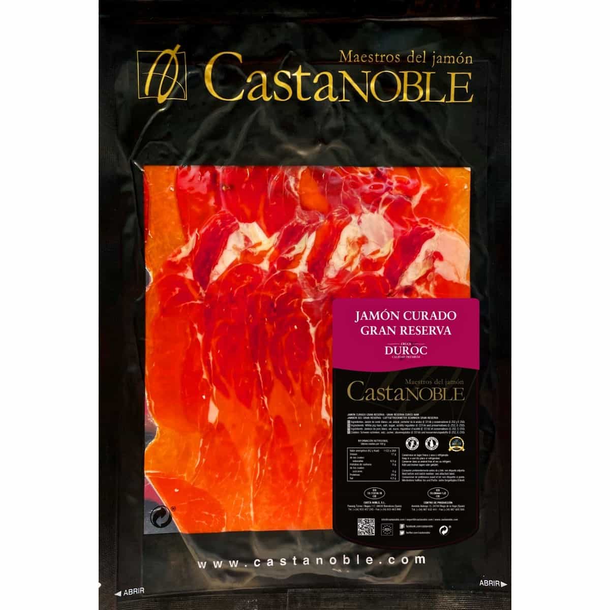 Jamón Curado Gran Reserva Cruce Duroc Loncheado