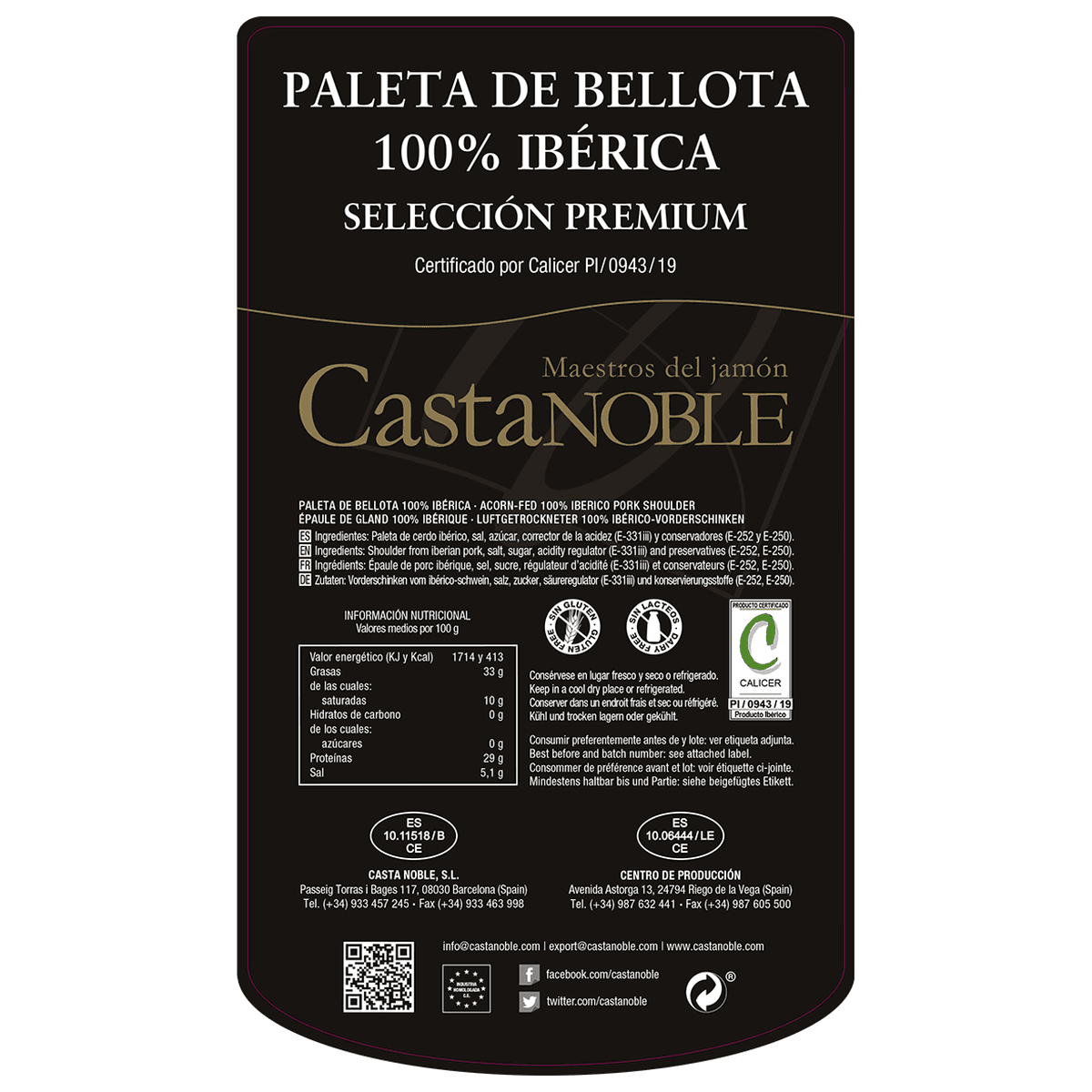Paleta de Bellota 100% Ibérica Loncheada — imagen 2 de 2
