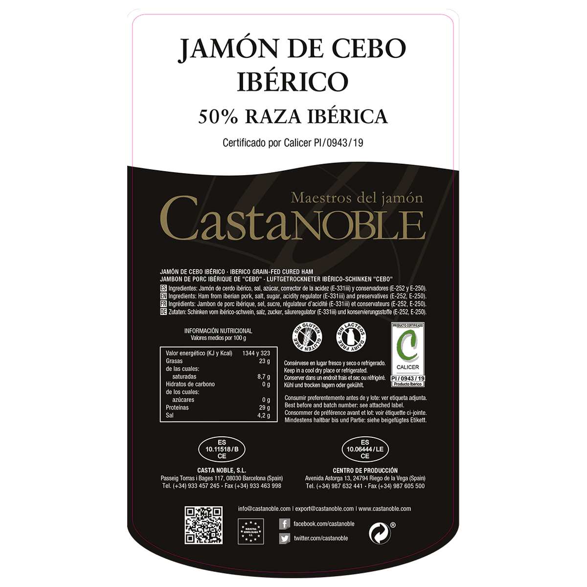 Jamón de Cebo Ibérico 50% Raza Ibérica Loncheado — imagen 2 de 2