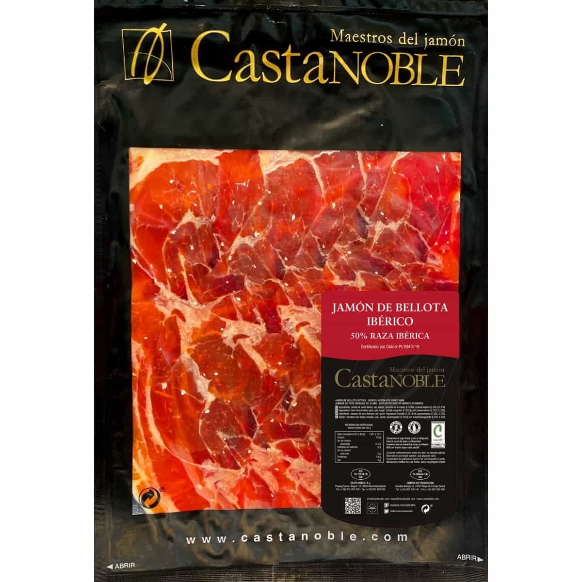 Jamón de Bellota Ibérico 50% Raza Ibérica Loncheado